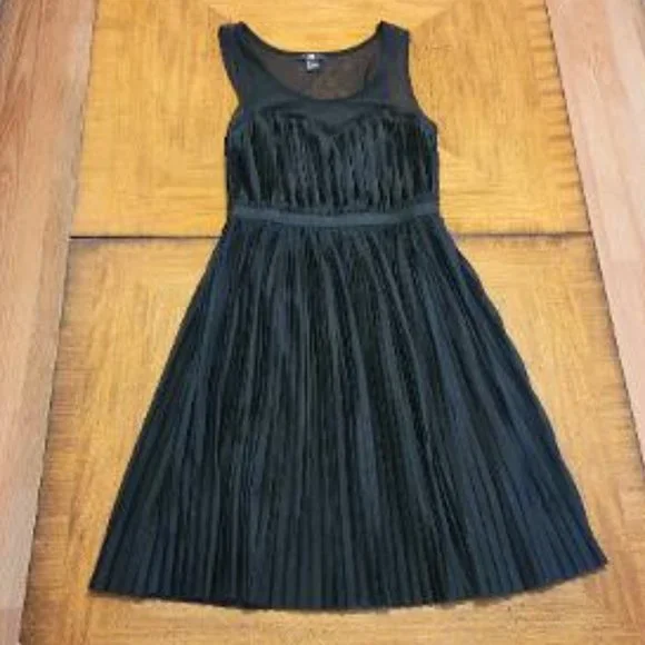 knee length dresses for ladies Mugler // X H&M Black Mesh Asymmetrical Dress – VSP Consignment main image 1